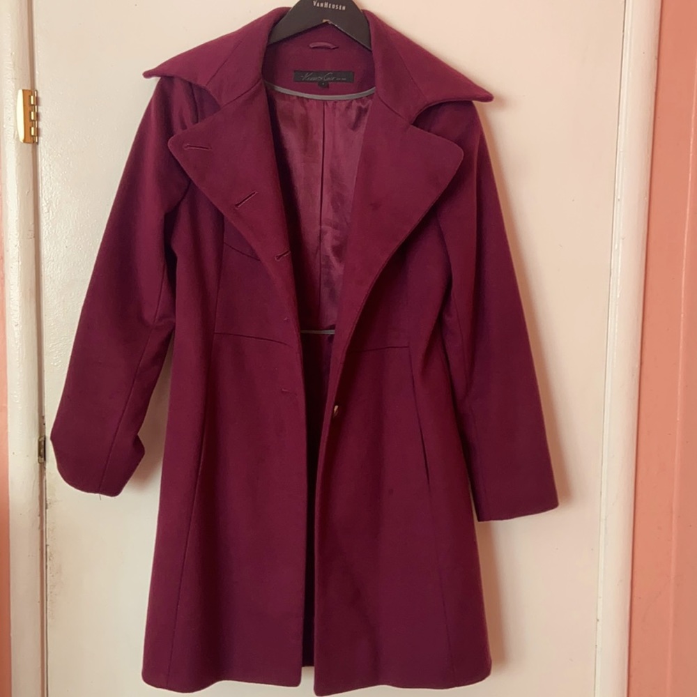 Kenneth Cole Magenta/Purple Coat! Perfect coat and perfect color for fall.